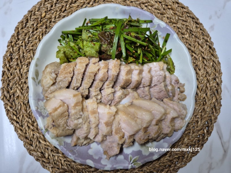 돼지고기 삼겹살수육《압력솥 삶는시간》