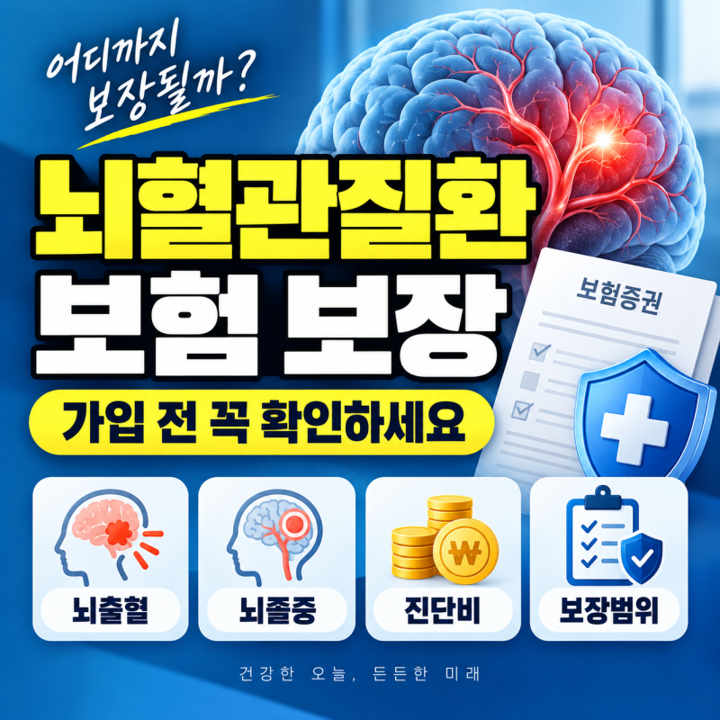 뇌혈관질환 보험 보장 어디까지 될까? 뇌출혈·뇌졸중 차이부터 진단비까지