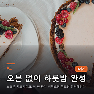 노오븐 치즈케이크, 이 한 단계 빼먹으면 무조건 질척해진다
