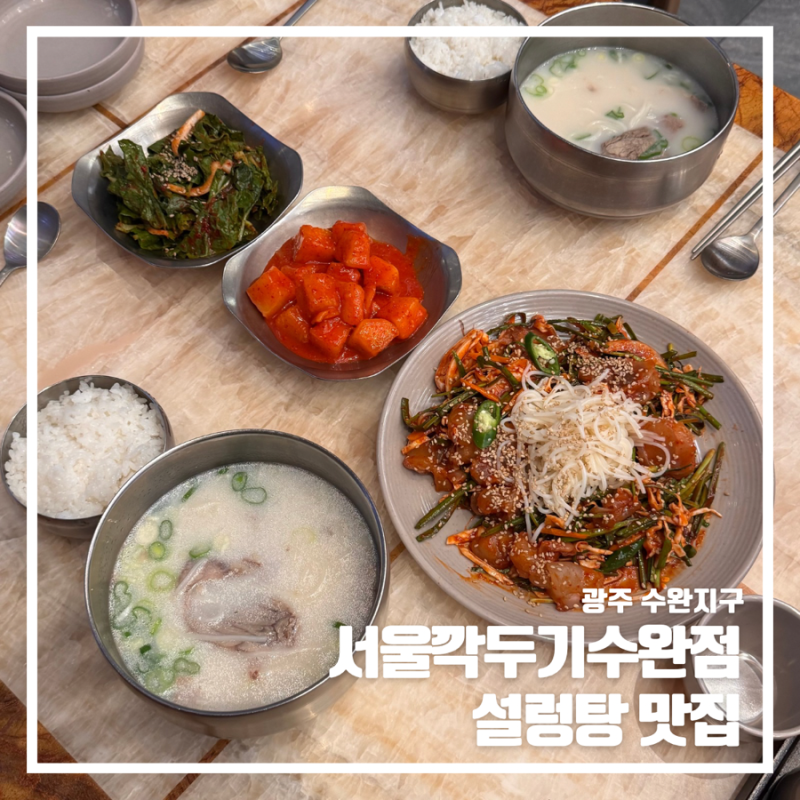 서울깍두기 수완점 광주 설렁탕 맛집 신메뉴 도가니무침