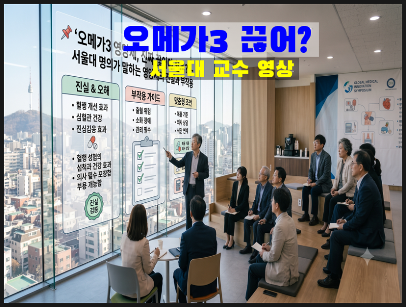 오메가3 영양제, 진짜 끊어야 할까? 서울대 명의가 말하는 영양제의 진실과 부작용