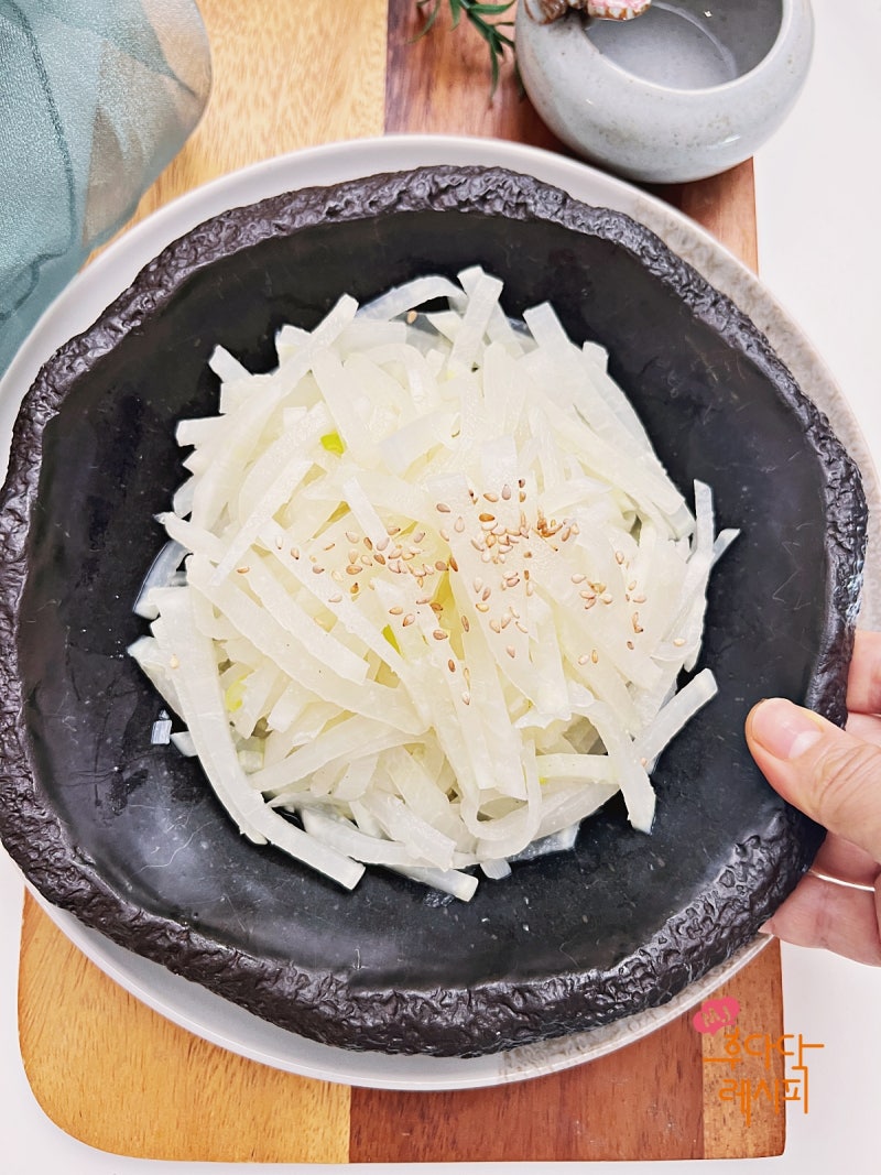제사 무나물볶음 부서짐없는 무나물 레시피