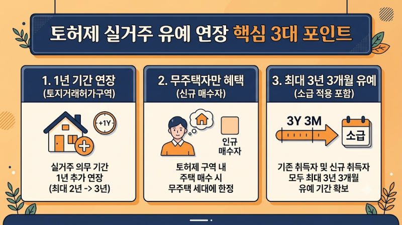 토허제 실거주 2년 의무 싹 다 유예? 내년 12월 31일까지 연장된 진짜 조건 1가지
