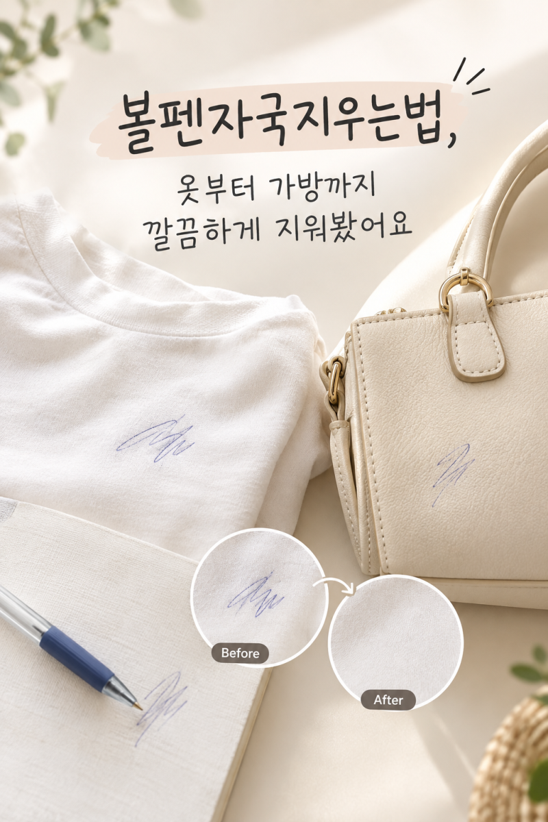 볼펜자국지우는법, 옷부터 가방까지 깔끔하게 지워봤어요