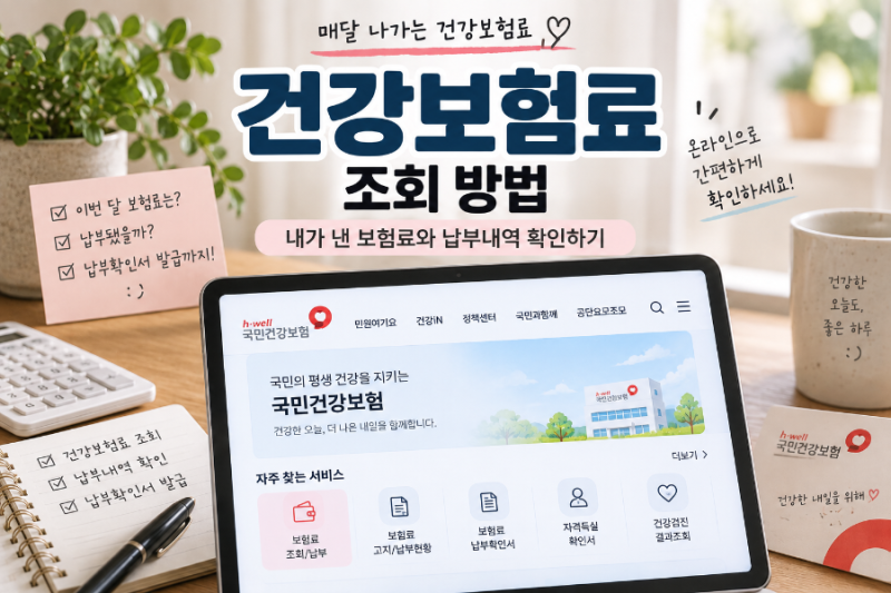 건강보험료 조회 방법, 내가 낸 보험료와 납부내역 확인하기