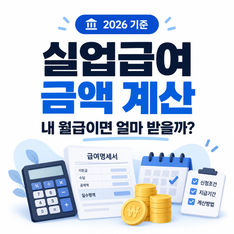 2026년 실업급여 금액 계산방법, 내 월급이면 얼마 받을까?