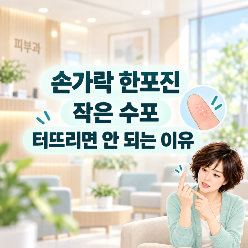 손가락 한포진, 작은 수포를 터뜨리면 안 되는 이유