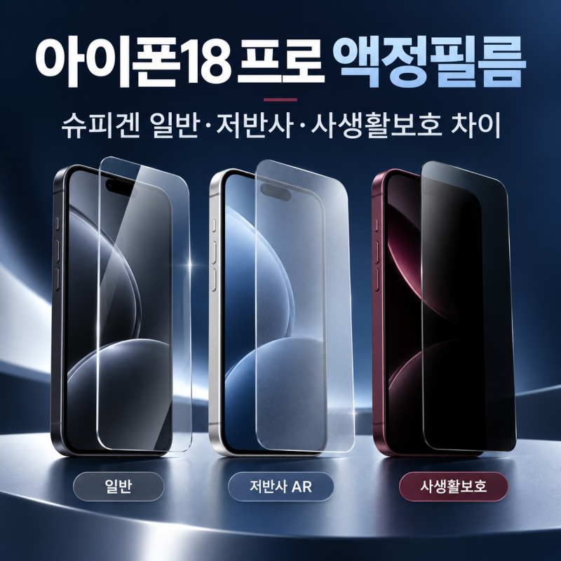 아이폰18 프로 액정필름 추천｜일반·저반사·사생활보호 차이