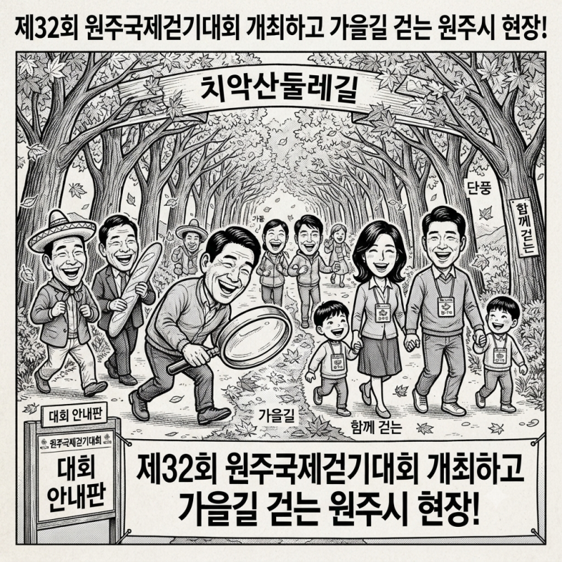 제32회 원주국제걷기대회 10월 24~25일 개최… 국내 최대 규모 걷기 축제 팡파르