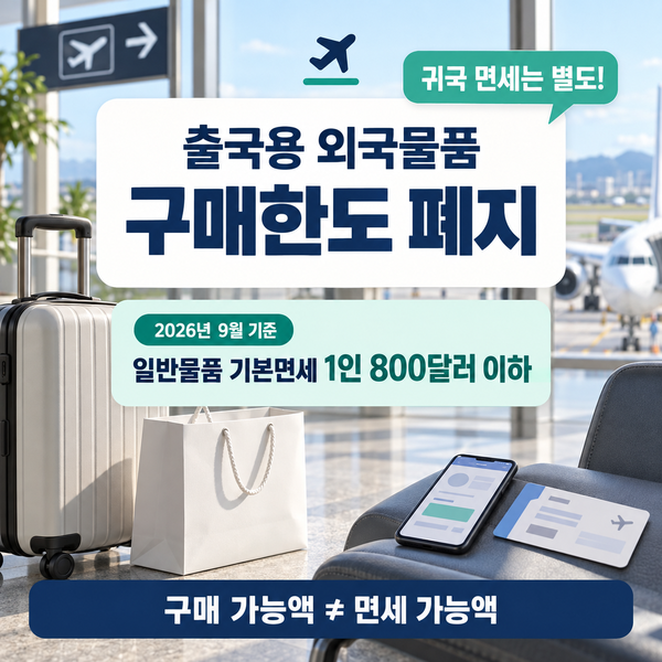 면세한도 800달러 출국용 면세점 구매한도 없어도 귀국 땐 합산합니다