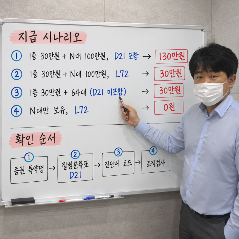 N대 vs 1~5종 수술비, 지방종 하나로 보는 지급 차이