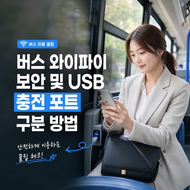시내버스 공공 와이파이 보안 접속법 & USB 충전 포트 구별 꿀팁