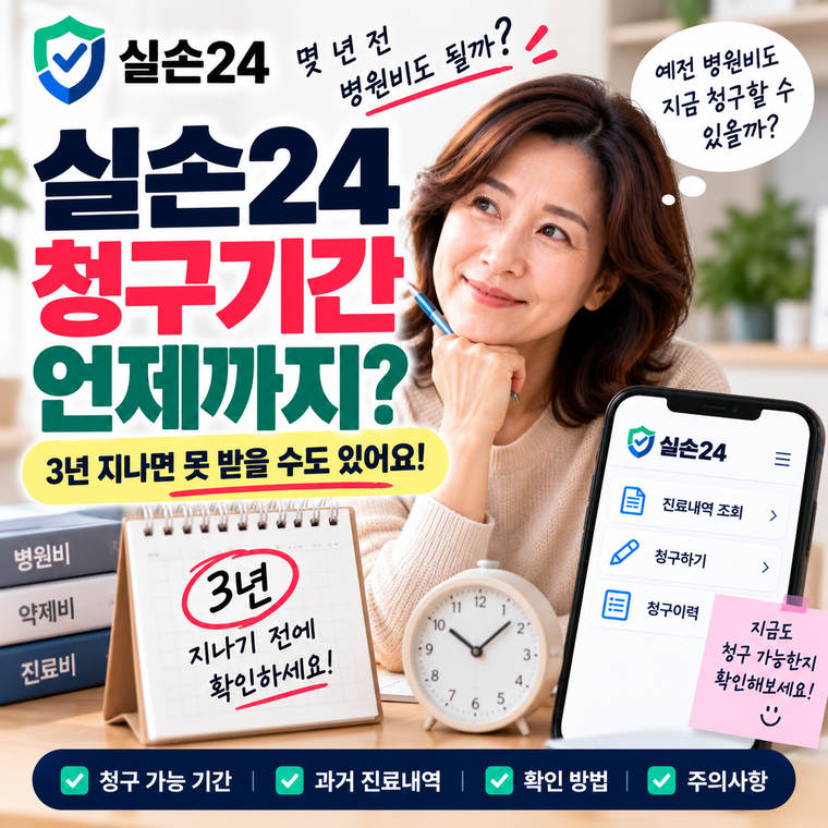 실손24 청구 기간, 몇 년 전 병원비도 지금 청구할 수 있을까?