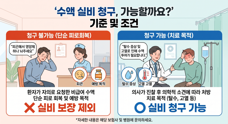 감기 몸살 링거(수액), 비타민 주사 효과와 실비 보험 청구 조건 완벽 정리