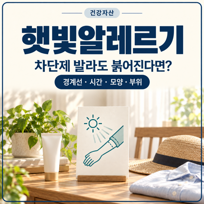 자외선차단제 발라도 붉어진다면 햇빛알레르기 구별법