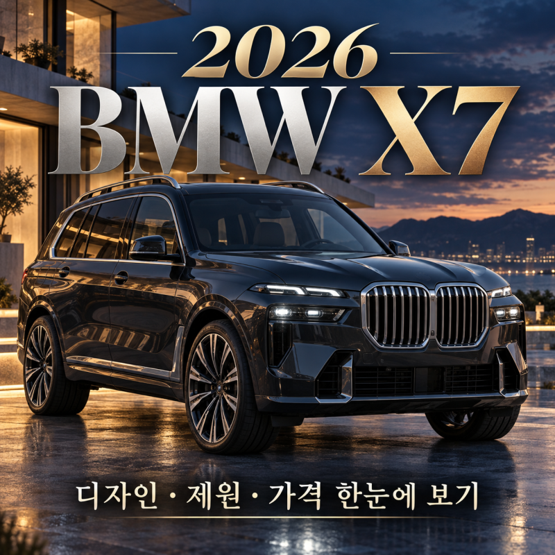2026 BMW X7 포토｜디자인·제원·가격 한눈에 보기