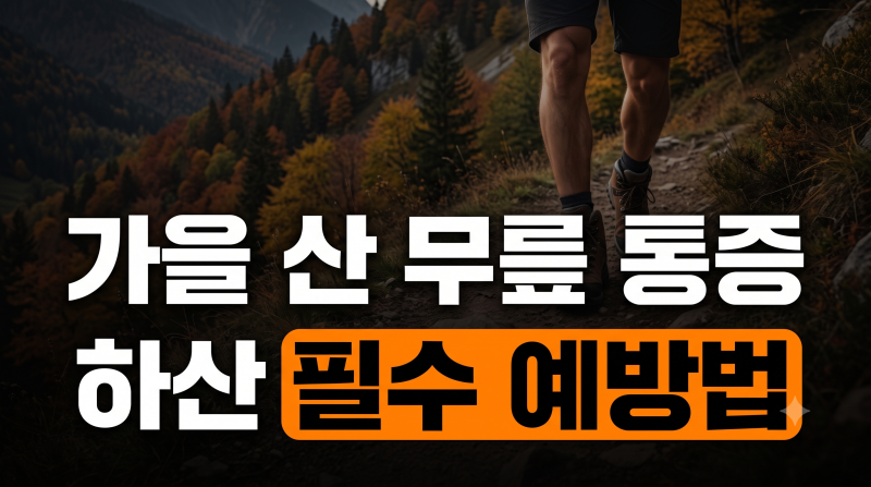 [시리즈 8편] 가을 산에서 흔히 발생하는 하산 시 무릎 통증 예방법과 테이핑