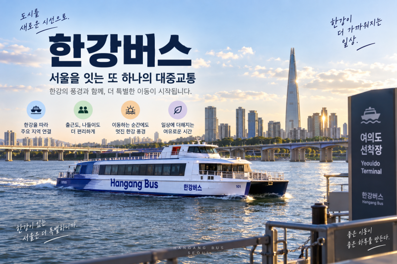 한강버스 타는법, 요금·노선·시간표·선착장 한 번에 정리