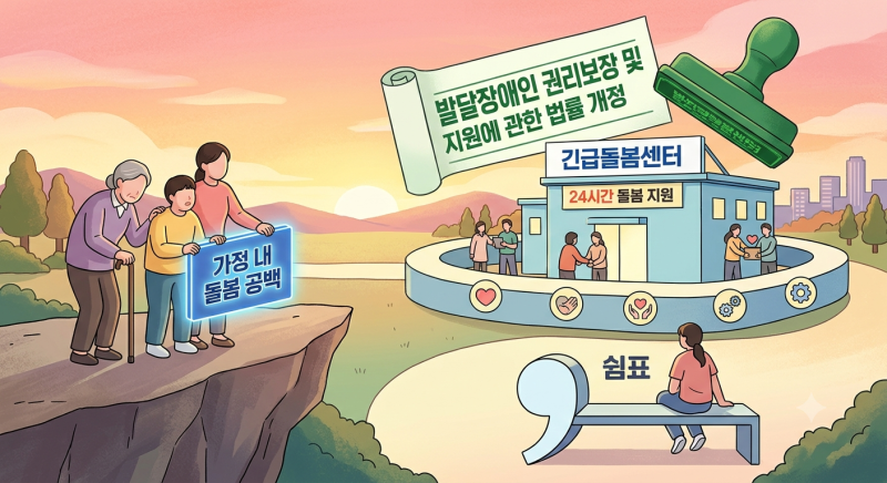 벼랑 끝에 선 발달장애인 가족에게 쉼표가 생길까: 법제화된 긴급돌봄, 남겨진 과제들