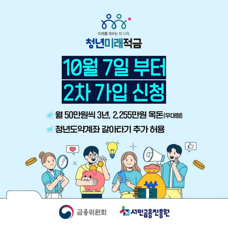 2026청년미래적금 2차 신청기간 가입조건 총정리｜10월 7일부터 신청