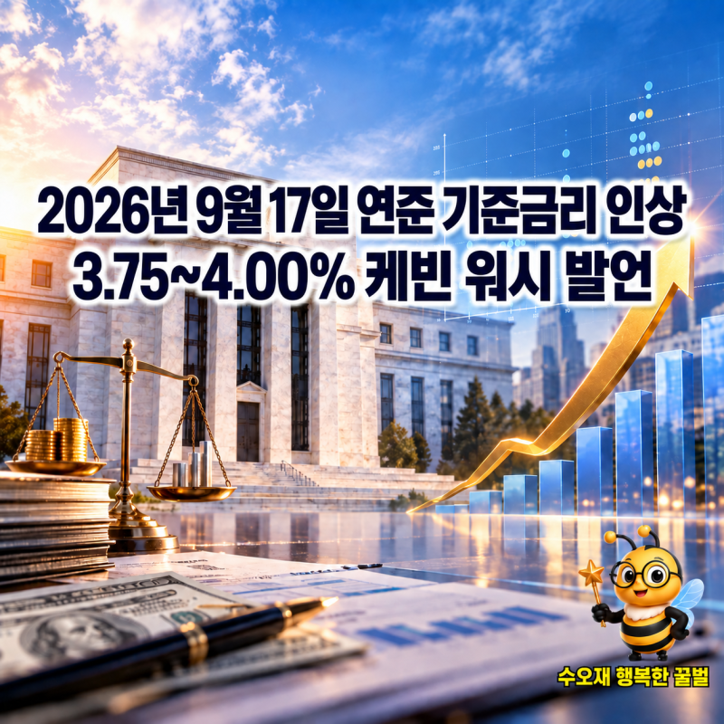 [2026년 9월 17일] 연준 기준금리 3.75~4.00%로 인상｜케빈 워시가 말한 다음 금리는?