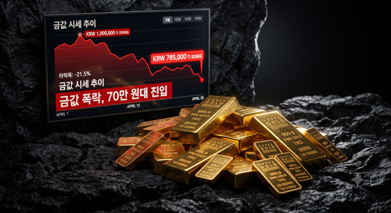 [오늘의 금시세] 70만 원대로 떨어진 금값! 지금 매수 적기일까?