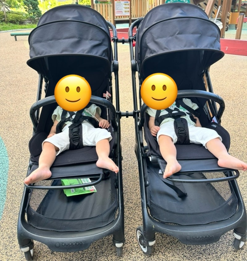 부가부 버터플라이 쌍둥이 유모차로 만들기! (자석커넥터)