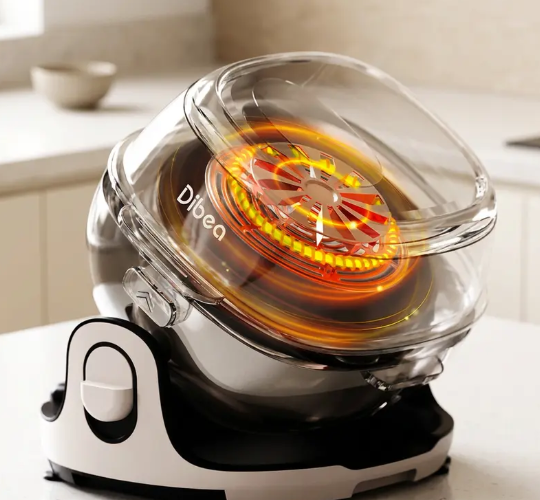 디베아 자동회전 에어프라이어 360도, 화이트, 6L, 1개