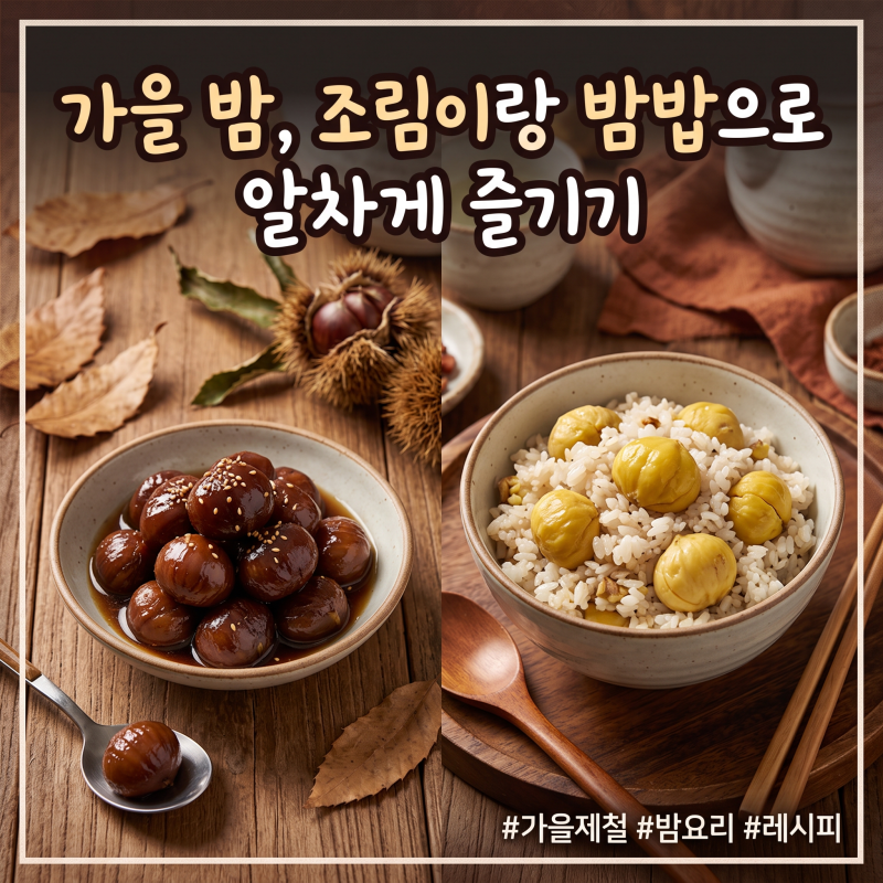 가을 밤, 조림이랑 밤밥으로 알차게 즐기기
