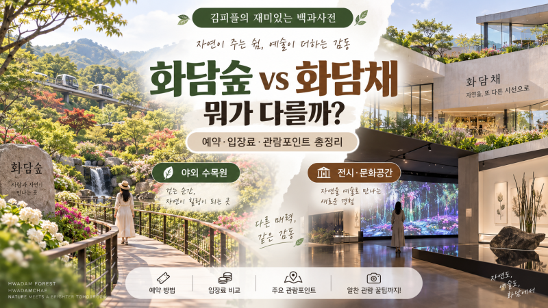 화담숲 화담채 차이 총정리｜예약·입장료·모노레일·관람순서