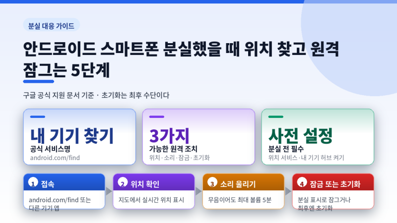 안드로이드 스마트폰 분실했을 때 위치 찾고 원격 잠그는 5단계