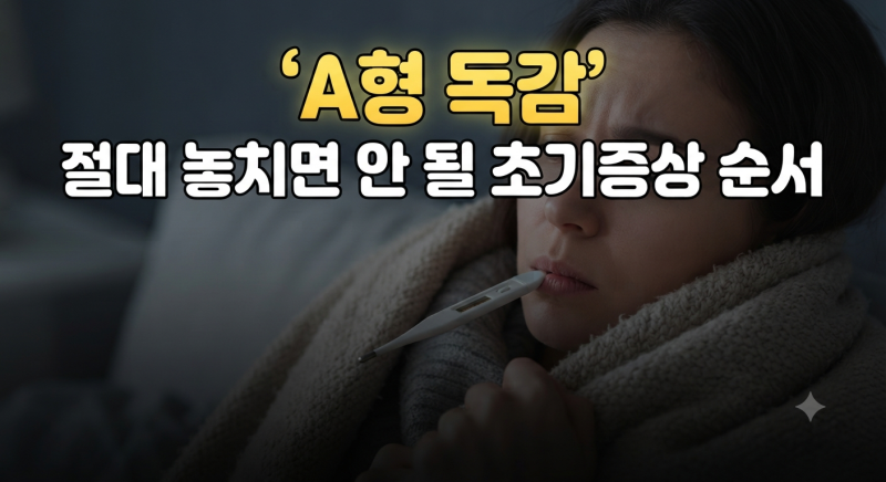나도 설마? 절대 놓치면 안 되는 A형 독감 초기증상 순서와 대처법