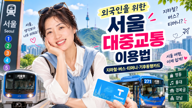외국인을 위한 서울 대중교통 이용법｜지하철·버스·티머니 완벽 가이드