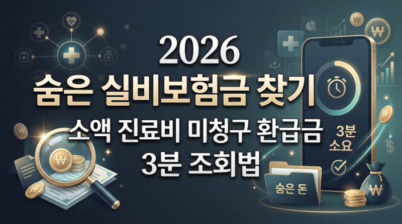 2026 숨은 실비보험금 찾기 소액 진료비 미청구 환급금 3분 조회법