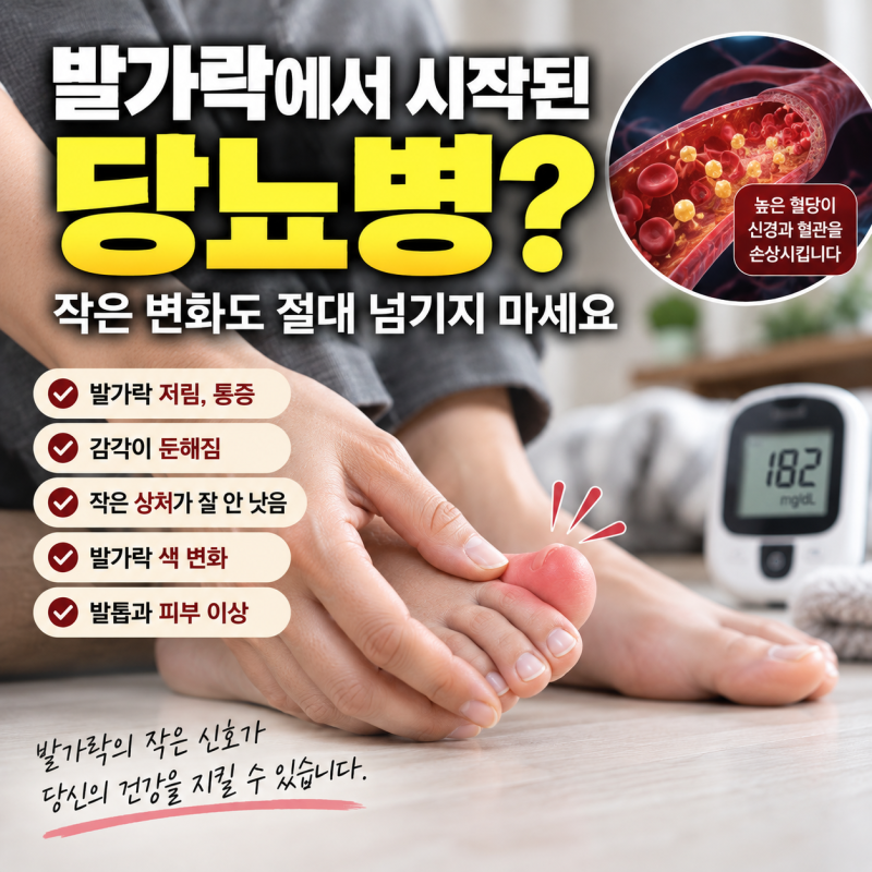 발가락에서 시작된 이상 신호, 알고 보니 당뇨병? 절대 넘기면 안 되는 증상 5가지