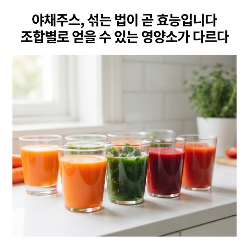 야채주스 만드는 법 - 혼합 레시피 5가지와 효능 총정리