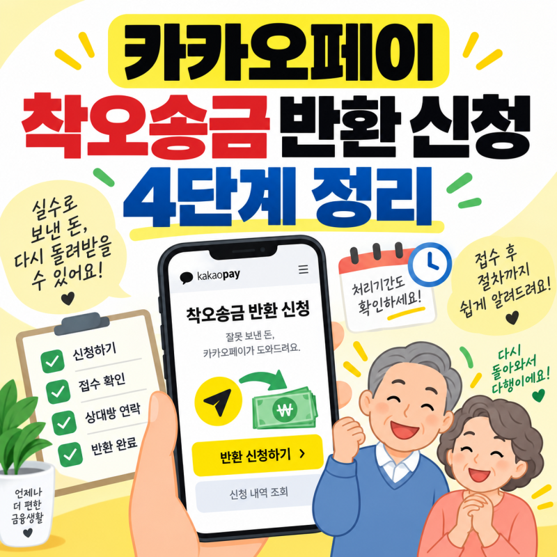 카카오페이 착오송금 반환 신청 4단계｜접수 후 처리기간·반환 안될 때까지