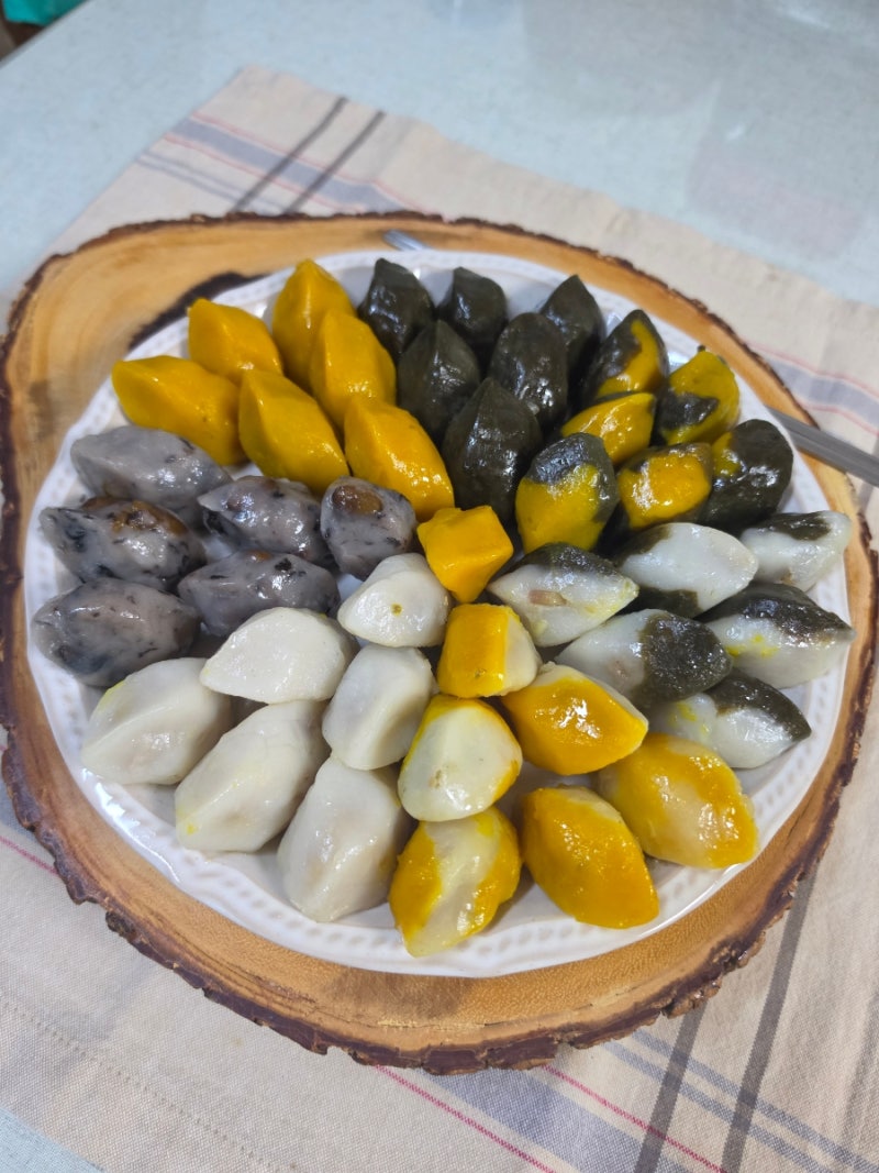 추석명절 대표음식 송편 만드는법 명절음식 송편소 쉽게 만들기 찰진반죽 만들기