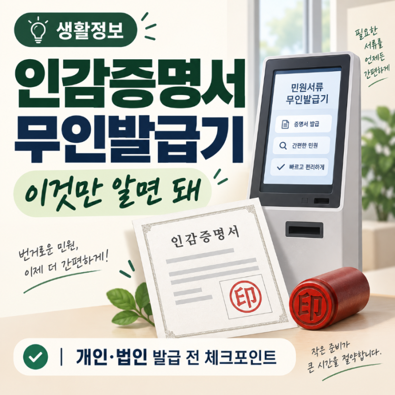 인감증명서 무인발급기, 이것만 알면 돼