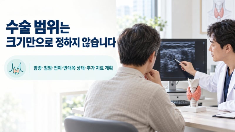 갑상선암 수술, 범위 결정부터 퇴원 후 응급 신호까지