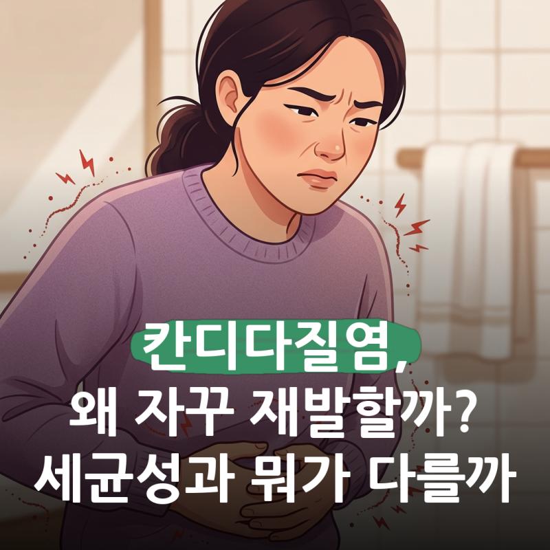치료했는데 또 가렵다면.. 칸디다질염 증상과 세균성 질염 차이, 재발 줄이는 생활습관