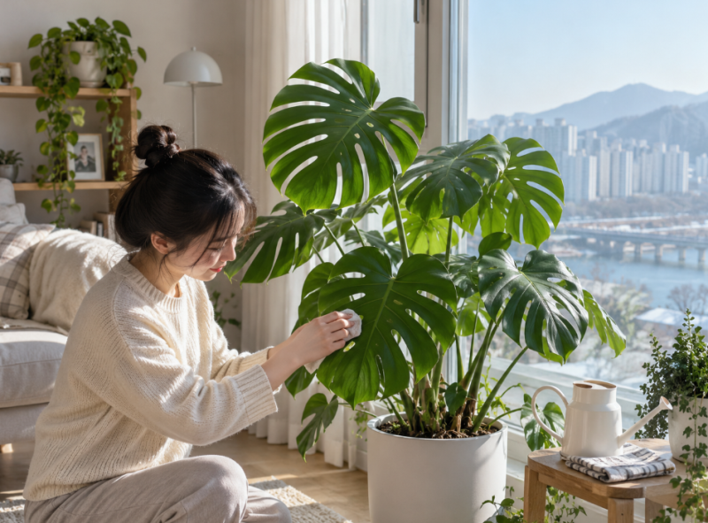 몬스테라 겨울나기, 물 주기부터 온도까지 이렇게 관리하세요