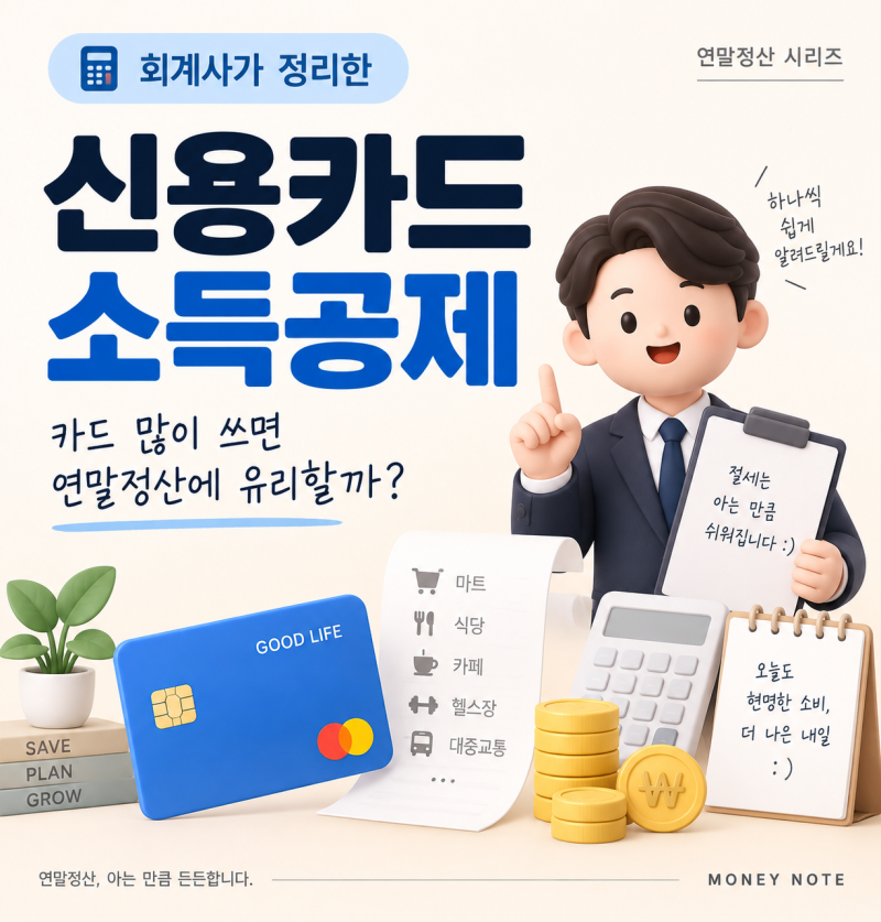 신용카드 많이 쓰면 연말정산에 유리할까? 회계사가 쉽게 정리한 카드 소득공제 (2026)