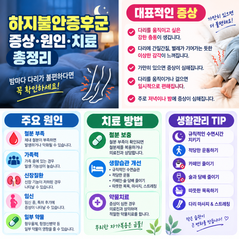「하지불안증후군 증상·원인·치료 총정리」