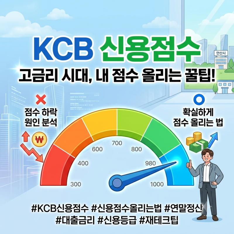 KCB 신용점수 올리는 법! 하락 원인과 구간별 기준!