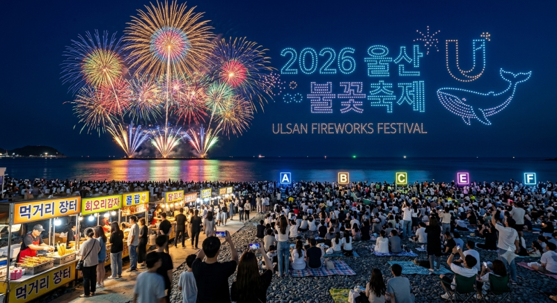 2026 울산 불꽃축제 총정리! 강동몽돌해변 드론쇼부터 먹거리까지 완벽 가이드