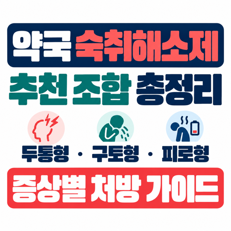 약국 숙취해소제 추천 조합 총정리: 두통형·구토형·피로형 증상별 처방 가이드