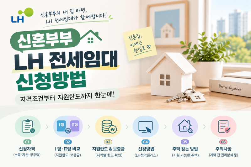 신혼부부 LH전세임대 신청방법｜자격조건부터 지원한도까지 한눈에 정리