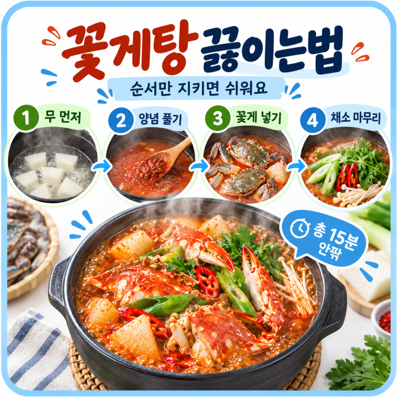꽃게탕 레시피 얼큰하고 시원한 국물 만드는 황금비율