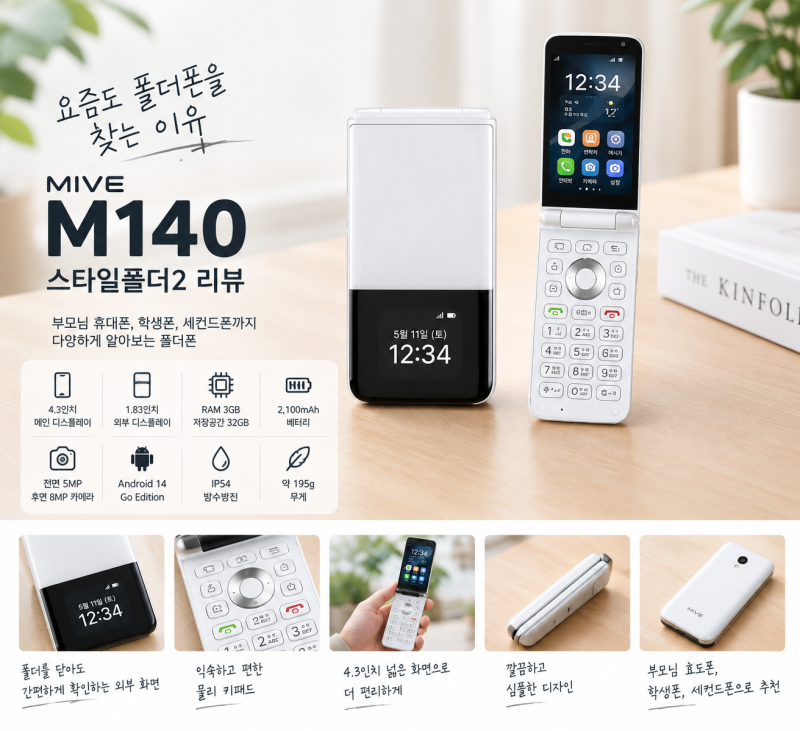 MIVE 스타일폴더2 M140 리뷰｜요즘도 폴더폰을 찾는 이유